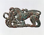 Belt Plaque in the Shape of a Standing Wolf, Tinned bronze, Northwest China
