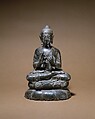Preaching Buddha, Bronze with silver inlay, India (Jammu & Kashmir, ancient kingdom of Kashmir) or Pakistan