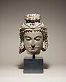Head of a Bodhisattva, Schist, Pakistan (ancient region of Gandhara)