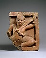 Plaque with Figure Holding a Sword, Terracotta, India