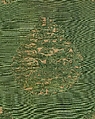 Textile with Swan Hunt, Warp-faced plain weave silk brocaded with gilt leather strips, China