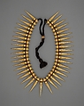 Jasmine Bud Necklace (Malligai Arumbu Malai)
, Gold with rubies strung on black thread, India (Tamil Nadu and Kerala)