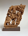 Panel from a Ritual Chariot:  Narasimha, the Man-Lion Incarnation of Vishnu, Wood, India (Tamil Nadu)