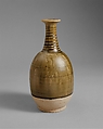 Bottle with dancing figures, Glazed stoneware with incised and impressed decoration (Yuezhou ware), China