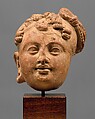 Head of a Female Figure, Terracotta, India (Jammu and Kashmir, possibly Akhnur)