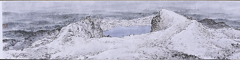 Sea of Trees by the Heavenly Lake, Fu Baoshi (Chinese, 1904–1965), Handscroll; ink and color on paper, China