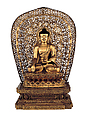 Seated Buddha, Gilt copper alloy, China