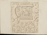 Drawings of the gateways at Sanchi, Frederick Charles Maisey (British, 1825–1892), Pencil with opaque watercolor highlights on paper, India