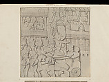 Drawings of the gateways at Sanchi, Frederick Charles Maisey (British, 1825–1892), Pencil with opaque watercolor highlights on paper, India