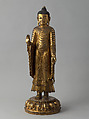 Standing Buddha, Gilt copper alloy, China
