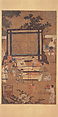 Scholars in garden, Unidentified artist, Hanging scroll, ink and color on silk, China