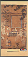 Scholars in garden, Unidentified artist, Hanging scroll, ink and color on silk, China