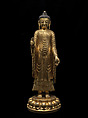 Standing Buddha, Gilt copper alloy, China