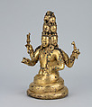 Rahula, Gilt copper alloy, turquoise, and coral, Tibet