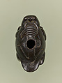 Water dropper in the shape of a mythical beast, Copper alloy, silver inlay, China