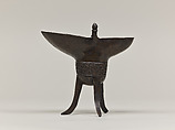 Ritual wine cup (jue), Copper alloy, China