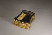 Inkstone and stand, Gilt bronze, China