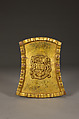 Inkstone and stand, Gilt bronze, China