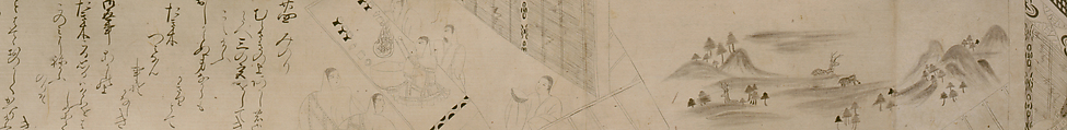 Scenes Illustrating Poems from The Tale of Genji (Hakubyō Genji monogatari emaki), Scrolls 3 and 4, Kaoku Gyokuei (Japanese, born 1526), Two handscrolls from a set of six; ink on paper, Japan