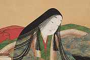 Portrait-Icon of Murasaki Shikibu (Murasaki Shikibu zu), Tosa Mitsuoki (Japanese, 1617–1691), Hanging scroll; ink and color on silk, Japan