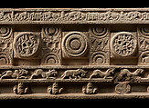 Platform panel (ayaka) or courtyard enclosure, Limestone, India, Phanigiri, Suryapet district, Telangana