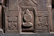 Drum panel with veneration of relics, Limestone, India, Dupadu Great Stupa, Prakasam district, Andhra Pradesh