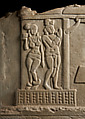 Drum panel with veneration of the buddhapada and empty throne, Limestone, India, Amaravati Great Stupa, Guntur district, Andhra Pradesh