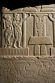 Drum panel with veneration of the buddhapada and empty throne, Limestone, India, Amaravati Great Stupa, Guntur district, Andhra Pradesh