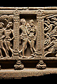 Ayaka cornice with three narrative scenes, Limestone, India, Nagarjunakonda, Gunter District, Andhra Pradesh