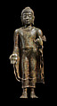 Buddha Shakyamuni granting boons, Copper alloy, India, Nelakondapalli, Khammam District, Telangana
