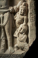 Stupa panel with a mahapurusa figure, probably a yaksa honring the Buddha, Limestone, India, Kotta Nandayapalem, Karlapalem, Guntur district, Andhra Pradesh