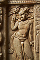 Stupa drum slab honoring the Buddha as a flaming pillar, Limestone, India, Amaravati Great Stupa, Guntur district, Andhra Pradesh