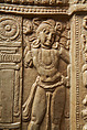 Stupa drum slab honoring the Buddha as a flaming pillar, Limestone, India, Amaravati Great Stupa, Guntur district, Andhra Pradesh