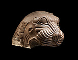 Fragment of a lion capital, Sandstone, India, Masarh, Shahabad district, Bihar