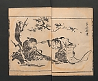 Itchō Picture Album (Itchō gafu)  一蝶画譜, Hanabusa Itchō 英一蝶 (Japanese, 1652–1724), Set of three woodblock printed books; ink on paper, Japan
