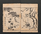 Itchō Picture Album (Itchō gafu)  一蝶画譜, Hanabusa Itchō 英一蝶 (Japanese, 1652–1724), Set of three woodblock printed books; ink on paper, Japan
