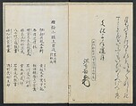 Santoan's Chats: Short Records Written upon His Waking (Suiyo shōroku: Santōan issekiwa) 睡余小録 山東庵一夕話, Kitao Masanobu 北尾政演 (Japanese, 1761–1816), Two volumes; ink on paper, Japan