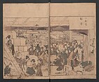 Illustrated Book of Outings in Edo (Ehon Azuma asobi) 画本東都遊; 東遊, Katsushika Hokusai 葛飾北斎 (Japanese, Tokyo (Edo) 1760–1849 Tokyo (Edo)), Three volumes; ink and color on paper, Japan