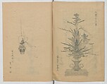 Examples of the Flower Arrangement (Meiji shinsen risshō senkashiki)  明治新撰千花式, Yagi Unkei 八木雲渓, Ink on paper, Japan