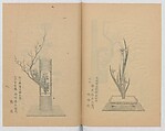Examples of the Flower Arrangement (Meiji shinsen risshō senkashiki)  明治新撰千花式, Yagi Unkei 八木雲渓, Ink on paper, Japan