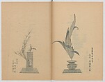 Examples of the Flower Arrangement (Meiji shinsen risshō senkashiki)  明治新撰千花式, Yagi Unkei 八木雲渓, Ink on paper, Japan