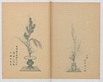 Examples of the Flower Arrangement (Meiji shinsen risshō senkashiki)  明治新撰千花式, Yagi Unkei 八木雲渓, Ink on paper, Japan
