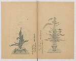Examples of the Flower Arrangement (Meiji shinsen risshō senkashiki)  明治新撰千花式, Yagi Unkei 八木雲渓, Ink on paper, Japan