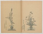 Examples of the Flower Arrangement (Meiji shinsen risshō senkashiki)  明治新撰千花式, Yagi Unkei 八木雲渓, Ink on paper, Japan