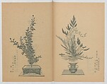 Examples of the Flower Arrangement (Meiji shinsen risshō senkashiki)  明治新撰千花式, Yagi Unkei 八木雲渓, Ink on paper, Japan
