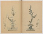 Examples of the Flower Arrangement (Meiji shinsen risshō senkashiki)  明治新撰千花式, Yagi Unkei 八木雲渓, Ink on paper, Japan
