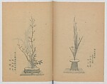 Examples of the Flower Arrangement (Meiji shinsen risshō senkashiki)  明治新撰千花式, Yagi Unkei 八木雲渓, Ink on paper, Japan