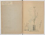 Examples of the Flower Arrangement (Meiji shinsen risshō senkashiki)  明治新撰千花式, Yagi Unkei 八木雲渓, Ink on paper, Japan