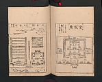 Illustrated Encyclopedia of China (Morokoshi kinmō zui) 唐土訓蒙図彙, Tachibana Morikuni 橘守国 (Japanese, 1679–1748), Set of two woodblock printed books; ink on paper, Japan