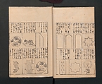 Illustrated Encyclopedia of China (Morokoshi kinmō zui) 唐土訓蒙図彙, Tachibana Morikuni 橘守国 (Japanese, 1679–1748), Set of two woodblock printed books; ink on paper, Japan
